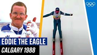 Eddie the Eagle making Olympic history!