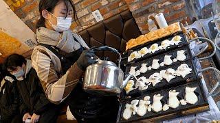 Amazing speed!! 22-year-old master makes 1,000 fish-shaped bread in 5 hours - Korean street food