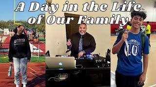 A Day in the Life of Our Family: High School Track Meet, Basketball Game, & DJ Business