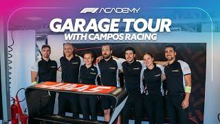 Take A Tour Of The Campos Racing Garage | F1 Academy