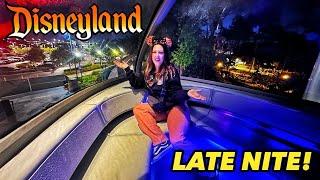 DISNEYLAND LATE NIGHT! Forgot we had a Reservation! Front Monorail Rides Return + Rides & Park Close