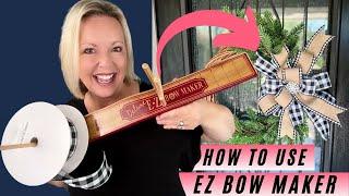  How to Use EZ Bow Maker | EZ Bow for Wreaths | EZ Bow Maker Tutorial | Dollar Tree DIY Bow Maker