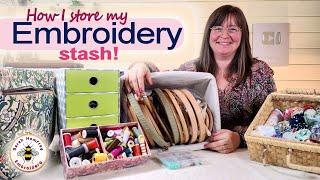 Some ideas on how to store and organise your embroidery stash!