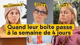 Un gen X, un millennial et un gen Z passent à la semaine de 4 jours