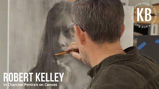 Robert Kelley in Charcoal Portrait on Canvas