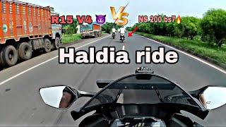 Haldia ride  | Drag between R15s, NS200,R15v4 | @V3riderRahul