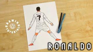 How to draw Cristiano Ronaldo Real Madrid / Ronaldo Celebration