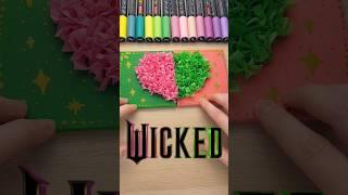 Wicked Cute textured #art with your #bff #painting Glinda Elphaba pink green heart gift idea