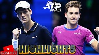 Jannik Sinner vs Casper Ruud SF Highlights | Nitto ATP Finals 2024