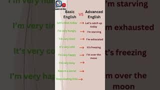 Basic vs Advance English #howtolearnenglishforbegginers #englishlanguage #like #subscribe