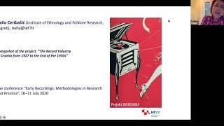 Naila Ceribasic, "The Record Industry in Croatia from 1927 to the end of 1950s"