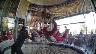 Flyspot Warsaw - indoor skydiving, backfly to belly fly - first transitions