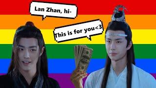 Wei Wuxian being Lan Zhan's -sugar- baby for 5 minutes (CrAcK)