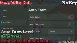 Script Hiru Hub BloxFruit Pastebin | Auto Farm Level | Auto Trial | Auto Cursed Dual Katana |