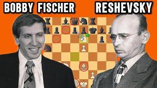 Opening Trap !! | Bobby Fischer vs. Samuel Reshevsky, United States Championship, 1958