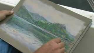 Sharing a lesson in watercolour and pastel en plein air