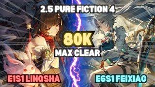 Lingsha & Feixiao 80K MAX SCORE! | 2.5 Pure Fiction | Honkai Star Rail