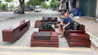 Bộ bàn ghế Sofa zito chân pháo tay cánh gà gỗ sồi Nga #xuhướng