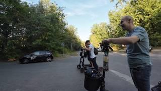 E-Scooter  Steigungstest - Slidefox NT vs IO Hawk Elite X, Legacy 2.0, Trittbrett Hilde