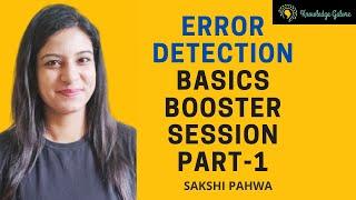 ERROR DETECTION-1 | BASICS BOOSTER SESSION | TARGET IBPS PO | SAKSHI PAHWA