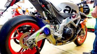 SC PROJECT S1 INSTALL ON APRILIA TUONO! SO LOUD!