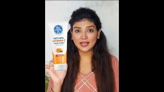 The Moms Co "Natural Vitamin C" Facewash Review || With Orange Peels & Pro Vitamin B5