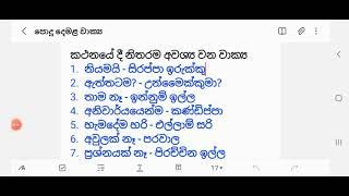 100 Short Sentences in Sinhala and Tamil / very useful / Audio Lesson