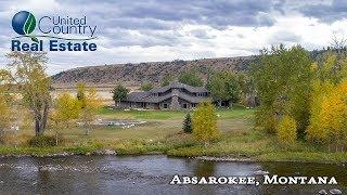 Absarokee Montana Fishing Property - Drone Aerial Video 4K Footage