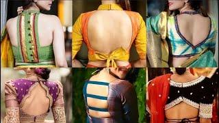 Latest Unique blouse designer back side | Fancy blouse back neck designs