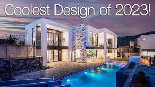 #1 Ultra Modern Home Design of 2023 | Tour the COOLEST $5M Luxury Home w/ EPIC Man Cave and Pool!