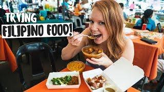 Americans Try FILIPINO FOOD! Kare Kare, Lechon, Kaldereta and Binagoongan! 
