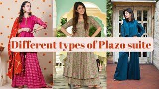 Different types of plazo suit with name | plazo suit designs 2024