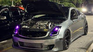 Turbo G35 coupe VS FK8 FBO Type R (BANGING GEARS) RUNS!!!