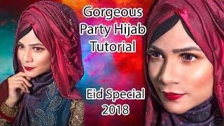 Gorgeous Party Hijab Tutorial || Eid Special (2018) || Artikia