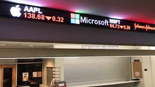 King's College LED Stock Ticker Display & Seamless LED Video Wall by On-Demand Digital Display