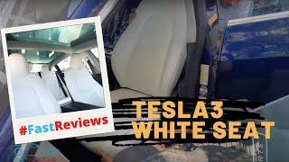 Tesla Model 3 Seat Color Conversion Change - Upgrading to white leather seats