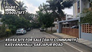 Excellent Gated Community PLOT for SALE Sarjapur Road WIPRO || PG867 || 8884441367/8884441368