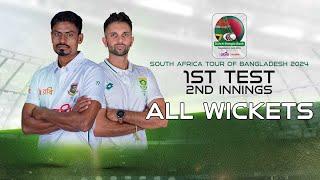 All Wickets | Bangladesh vs South Africa |1st Test|2nd Innings|South Africa tour of Bangladesh 2024