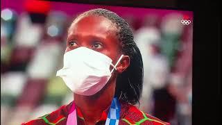 Faith Kipyegon makes Kenya proud by winning a gold medal in 1500 women race.