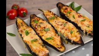 Eggplant boats: this is both weeknight-friendly and protein-packed!