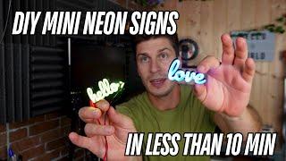 How to make a Mini Neon Style Sign with 3D Printing - Tutorial DIY