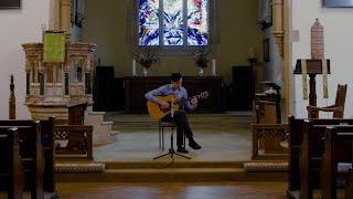 BWV1010 - Cello Suite no. 4 - Courante, guitar arrangement, hybrid picking. St Stephen's, York.