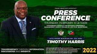 Monthly Press Conference | Prime Minister Dr. Hon. Timothy Harris - February 10, 2022