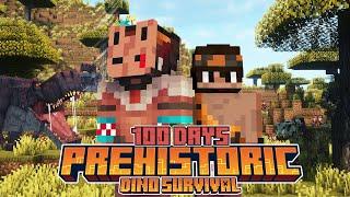 We Survived 100 days in Prehistoric Apocalypse in Minecraft...Here's What Happened...