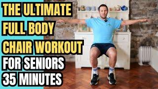 Easy 35-Minute Chair Workout For Seniors | Full Body Seated Routine At Home - Fitness Workout