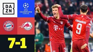 Bayern setzen klares Statement: FC Bayern – Salzburg 7:1 | UEFA Champions League | DAZN Highlights