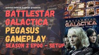 Battlestar Galactica Boardgame S2E0 - Setup - Pegasus Expansion Gameplay Setup Season 2 Episode 0