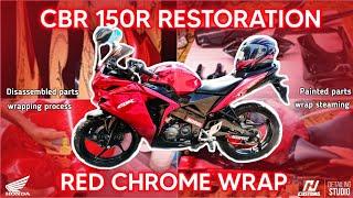 Restoring and wrapping this 5 years old Honda CBR 150R l rj customs detailing  studio l Hindi l