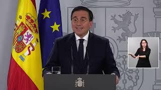 Declaración institucional del ministro de Asuntos Exteriores, Unión Europea y Cooperación.