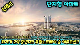 [인천신축아파트] 오션뷰 최저가 2억중반대~ 유림노르웨이숲에듀오션 잔금유예 1년+1000만원 지원금+2천만원 추가할인 잔여 3세대!! 브랜드아파트 NO.1190 [인천미분양아파트]